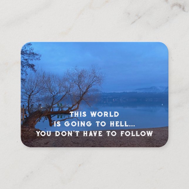 Tarjeta De Visita Evangelismo gospel Invitar a la salvación a guarda (Anverso)