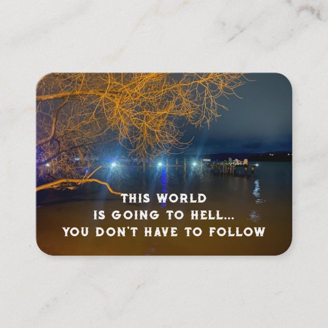 Tarjeta De Visita Evangelismo gospel Invitar a la salvación a guarda (Anverso)