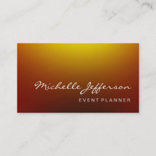 Tarjeta De Visita Event Planner Browny Red Yellow Business Card