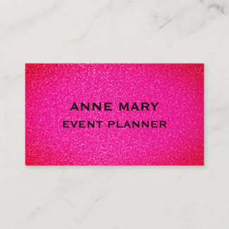 Tarjeta De Visita Event Wedding Planner Pink Purple Glitter Girly