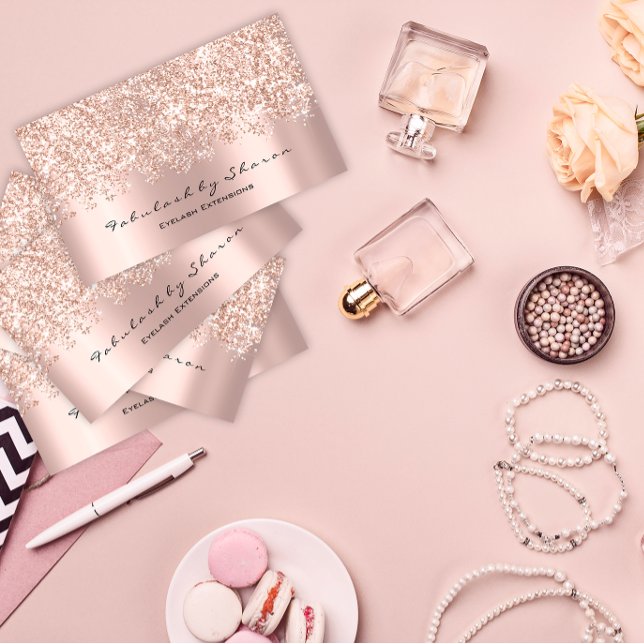 Tarjeta De Visita Evento artístico maquillaje Blogger Purpurina VIP (Makeup Artist Event Beauty Blogger Glitter VIP Business Card)