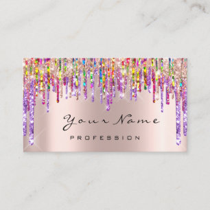 Tarjeta De Visita Evento artístico maquillaje Nails Holograph Unico