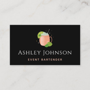 Tarjeta De Visita Evento Bartender Tropical Lime Citrus Cocktail Gua