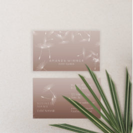 Tarjeta De Visita Evento Dandelion Confetti Chocolate Glam Ombre