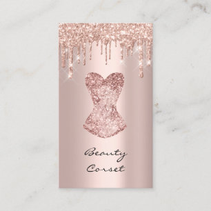 Tarjeta De Visita Evento de Boda Corset Bridal Shower.Rosa