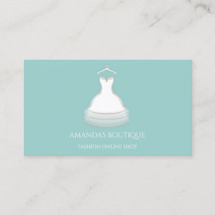 Tarjeta De Visita Evento de Boda de moda con logotipo de vestir blan