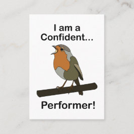 Tarjeta De Visita Evento de Karaoke Robin Bird Intérprete Confiado