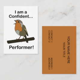 Tarjeta De Visita Evento de Karaoke Robin Bird Intérprete Confiado
