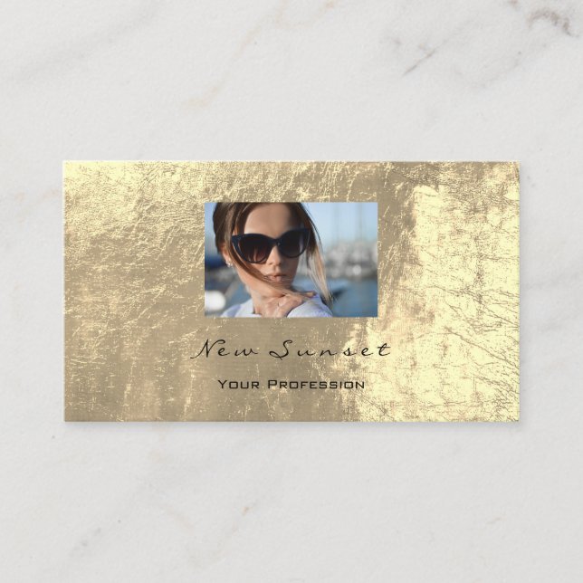 Tarjeta De Visita Evento fotográfico de maquillaje de cuero de artis (Anverso)
