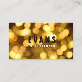 Tarjeta De Visita Evento Puntos Amarillos Modernos Confetti Luces Es