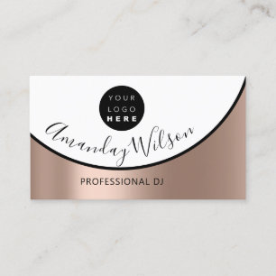 Tarjeta De Visita Eventos de Bodas de cantantes con logotipos de DJ 