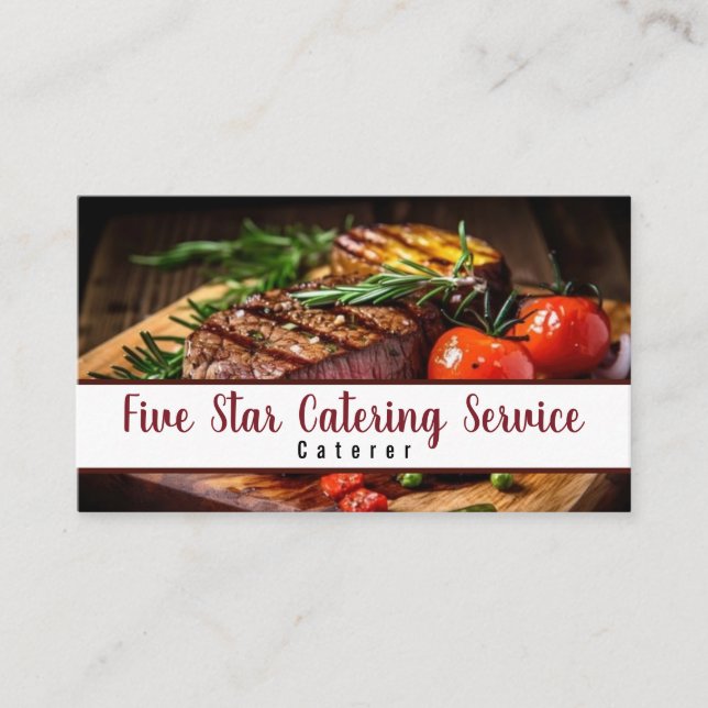 Tarjeta De Visita Eventos de servicio de restauración (Anverso)