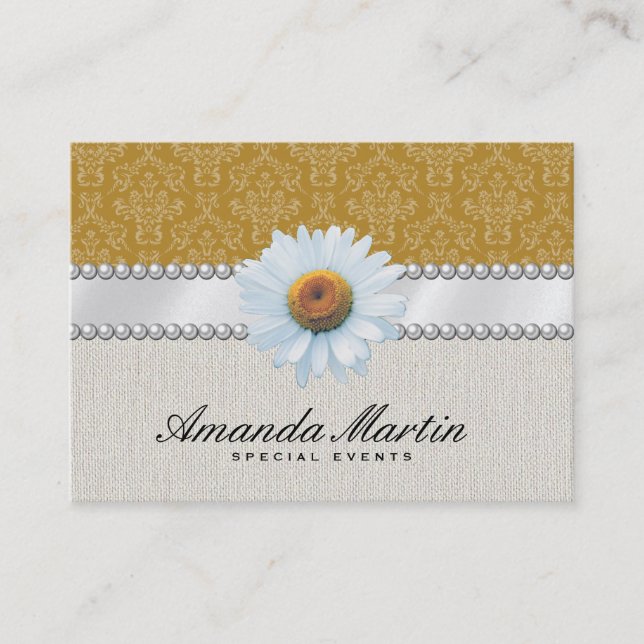 Tarjeta De Visita Eventos especiales | Amarillo clásico (Anverso)