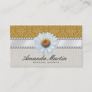 Tarjeta De Visita Eventos especiales   Amarillo clásico