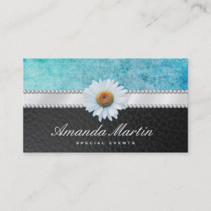 Tarjeta De Visita Eventos especiales Clásica Grunge Azul