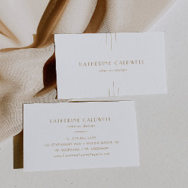 Tarjeta De Visita EVERLY Gold Art Deco Simple Geometric