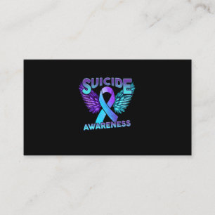 Tarjeta De Visita Evitar Alas De Concienciación Suicida Y Suicidio