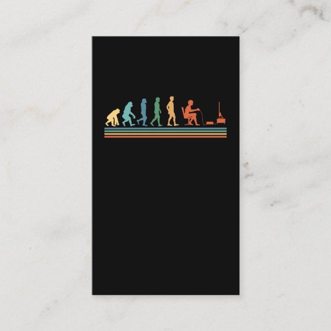 Tarjeta De Visita Evolución del juego retro del jugador de consola (Anverso)