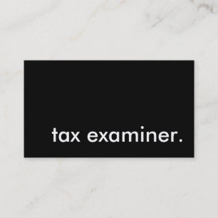 Tarjeta De Visita examinador de impuestos.