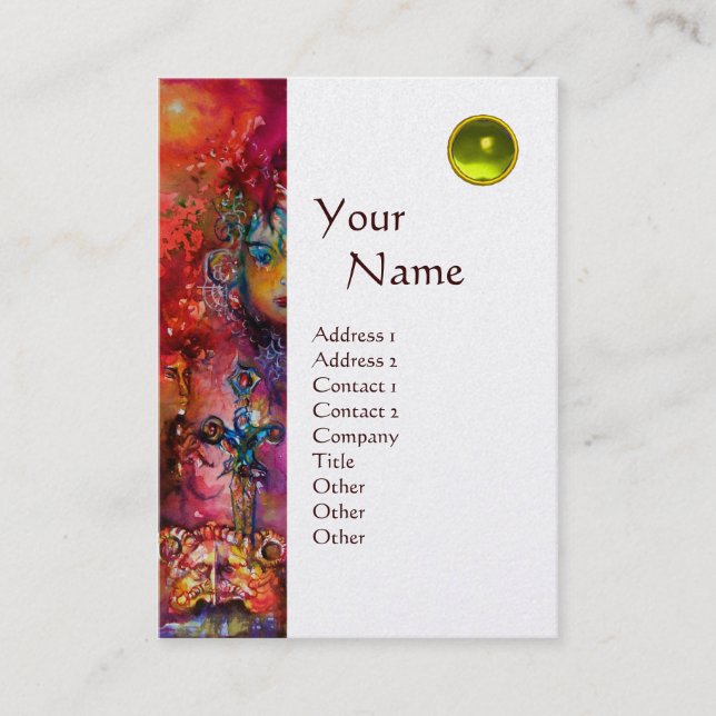 Tarjeta De Visita EXCALIBUR MONOGRAM platino metálico (Anverso)