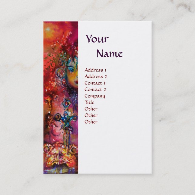 TARJETA DE VISITA EXCALIBUR  MONOGRAMA (Anverso)