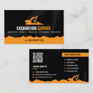 Tarjeta De Visita Excavating, Land clearing, Construction