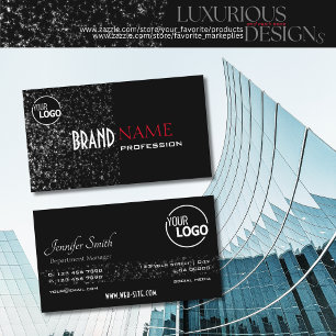 Tarjeta De Visita Excelente calidad del logotipo de Black with Purpu