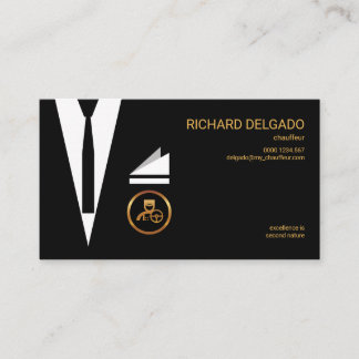 Tarjeta De Visita Excelente Chauffeur De Moda Moderna