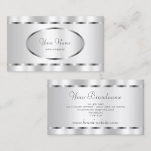 Tarjeta De Visita Excelente efecto plateado Profesional y elegante