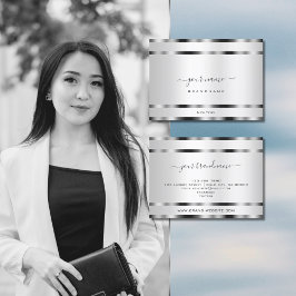 Tarjeta De Visita Excelente efecto Silver Profesional y Moderno