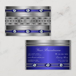 Tarjeta De Visita Excelente plata con Diamantes de imitación de comp