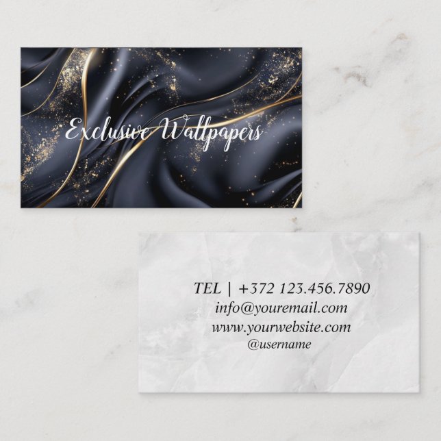 Tarjeta De Visita Exclusive Handmade Luxury Wallpapers (Anverso / Reverso)