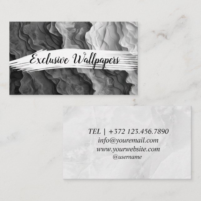 Tarjeta De Visita Exclusive Handmade Luxury Wallpapers (Anverso / Reverso)