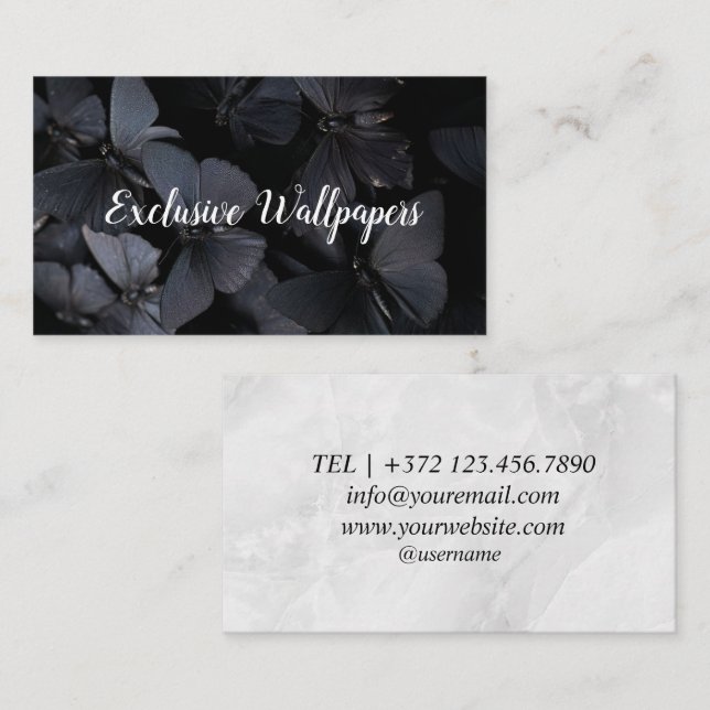 Tarjeta De Visita Exclusive Handmade Luxury Wallpapers (Anverso / Reverso)
