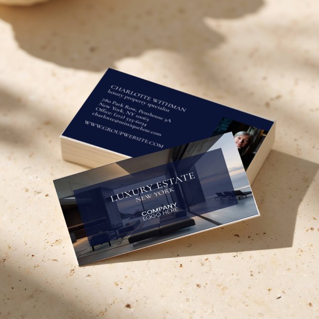 Tarjeta De Visita Exclusive Real Estate Property AGENT PHOTO LOGO (Subido por el creador)