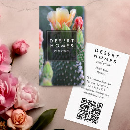 Tarjeta De Visita Exclusivo Desierto de flores de Cactus inmobiliari