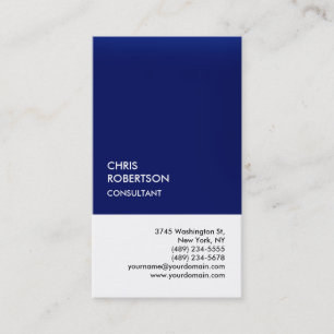 Tarjeta De Visita Exclusivo especial azul oscuro blanco único
