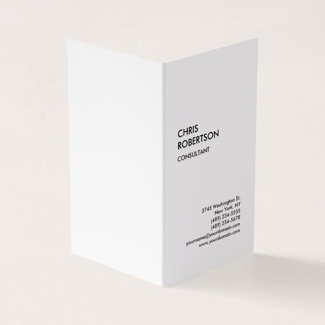 Tarjeta De Visita Exclusivo especial blanco y negro moderno único (Exterior)