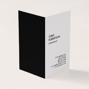 Tarjeta De Visita Exclusivo especial blanco y negro moderno único
