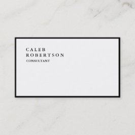 Tarjeta De Visita Exclusivo especial de color negro borde blanco mod