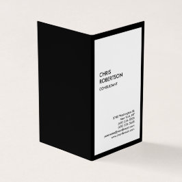 Tarjeta De Visita Exclusivo especial frontera negra blanco moderno ú