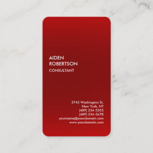 Tarjeta De Visita Exclusivo Especial Gris Rojo Moderno Único