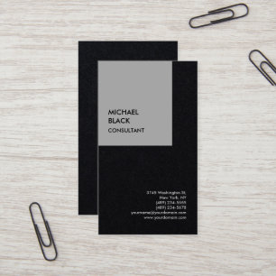Tarjeta De Visita Exclusivo especial negro moderno Minimalista