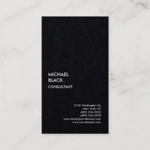 Tarjeta De Visita Exclusivo especial negro único Minimalista moderno