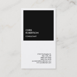 Tarjeta De Visita Exclusivo especial negro y blanco minimalista mode