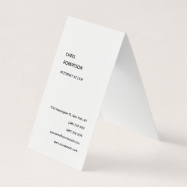 Tarjeta De Visita Exclusivo Especial Negro y Blanco Moderno Único