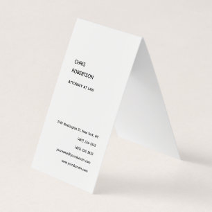 Tarjeta De Visita Exclusivo Especial Negro y Blanco Moderno Único