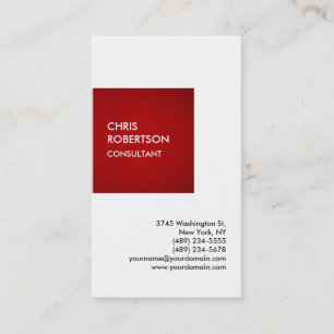 Tarjeta De Visita Exclusivo especial rojo blanco particular único