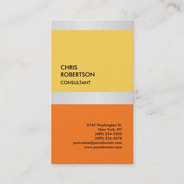 Tarjeta De Visita Exclusivo Pearl Moderno Único (Anverso)