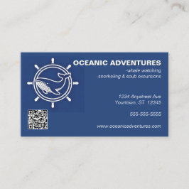 Tarjeta De Visita Excursiones de observación de ballenas y cascos de